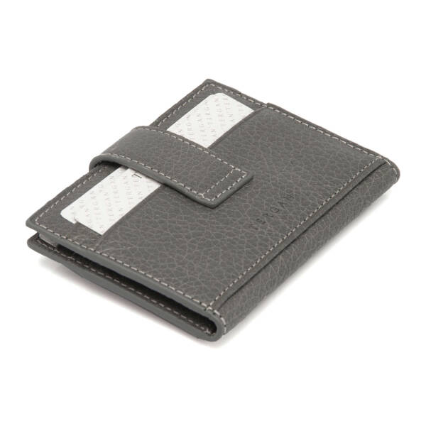 Gri Deri Erkek Kredi Kartlık - S1KK00001617-G35 - 3