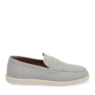  Gri Deri Erkek Loafer - E24I1AY56705-H1Y - 3