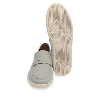  Gri Deri Erkek Loafer - E24I1AY56705-H1Y - 4