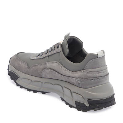  Gri Deri Erkek Sneaker - E23S1AY56387-B43 - 2