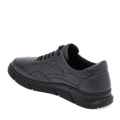  Gri Deri Erkek Sneaker - E23S1AY56412-G35 - 2