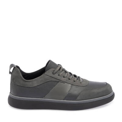  Gri Deri Erkek Sneaker - E23S1AY56512-H0Q - 3