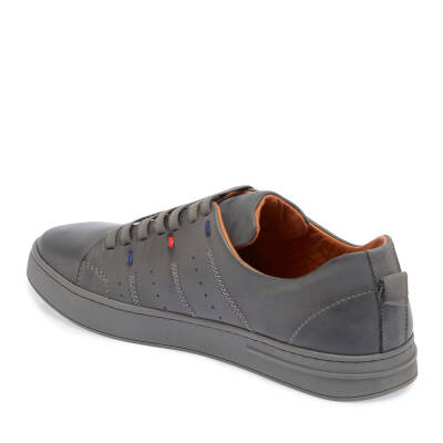  Gri Deri Erkek Sneaker - E24I1AY56635-B43 - 2