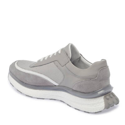  Gri Deri Erkek Sneaker - E24I1AY56698-B43 - 2