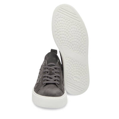  Gri Deri Erkek Sneaker - E24I1AY56702-C11 - 4