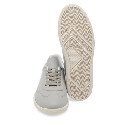 Gri Deri Erkek Sneaker - E24I1AY56704-H1Y - 4