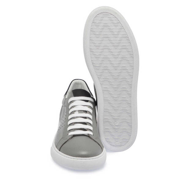 Gri Deri Erkek Sneaker - E24I1AY56729-G35 - Tergan