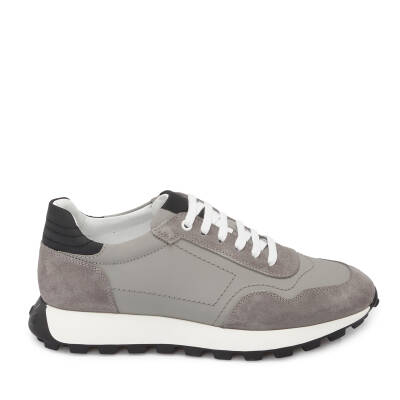  Gri Deri Erkek Sneaker - E24I1AY56734-C11 - 3