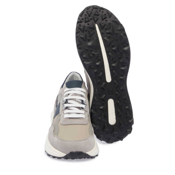 Gri Deri Erkek Sneaker - E24I1AY56736-C11 - 4