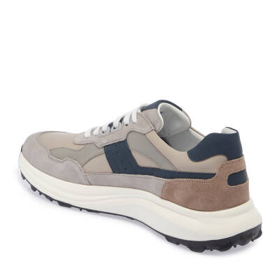  Gri Deri Erkek Sneaker - E24I1AY56736-C11 - 3