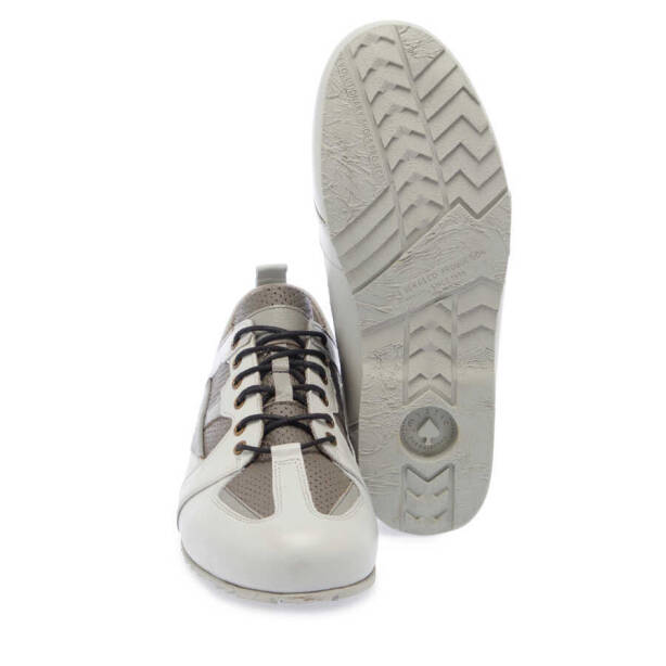 Gri Deri Erkek Sneaker - E24I1AY56755-I8H - Tergan