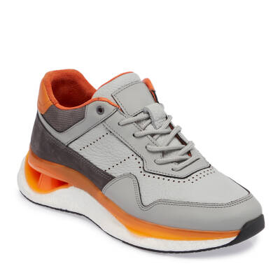 Gri Deri Erkek Sneaker - E24I1AY56796-I8G 