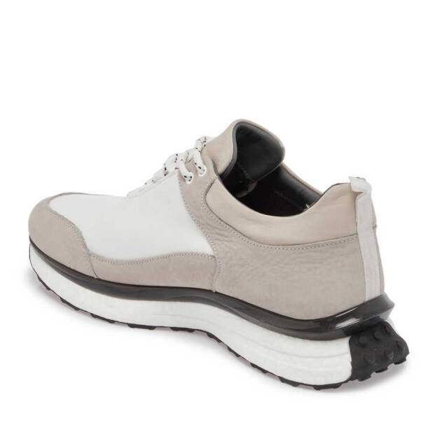 Gri Hakiki Deri Erkek Sneaker - E24I1AY56798-B43 - 3