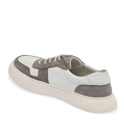 Gri Deri Erkek Sneaker - E24I1AY56814-A40 - 2