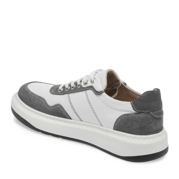 Gri Deri Erkek Sneaker - E24I1AY56826-T3O - 2