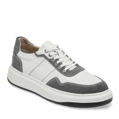  Gri Deri Erkek Sneaker - E24I1AY56826-T3O 