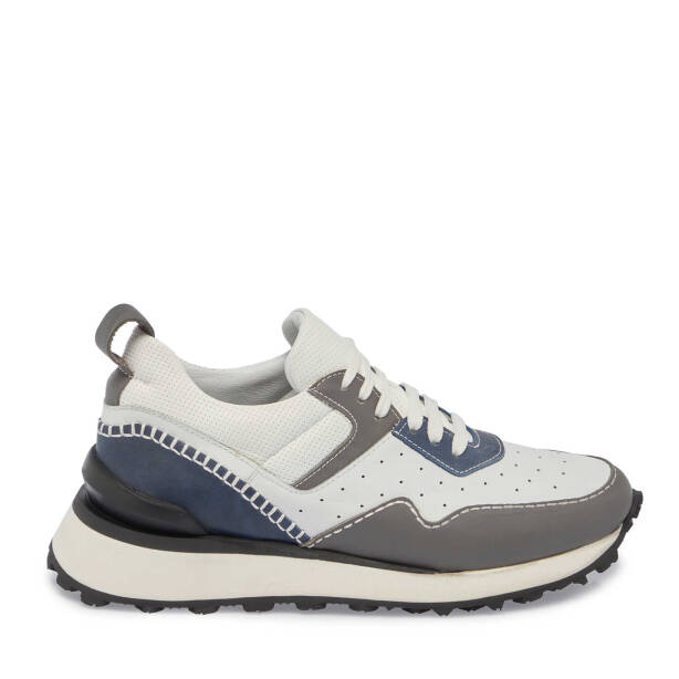 Gri Deri Erkek Sneaker - E24I1AY56861-P0W - 3