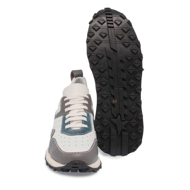 Gri Deri Erkek Sneaker - E24I1AY56861-P0W - 4