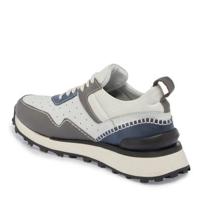  Gri Deri Erkek Sneaker - E24I1AY56861-P0W - 2