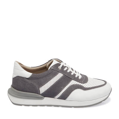 Gri Deri Erkek Sneaker - E24I1AY56863-T3O - 3