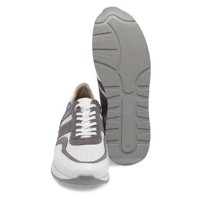 Gri Deri Erkek Sneaker - E24I1AY56863-T3O - 4