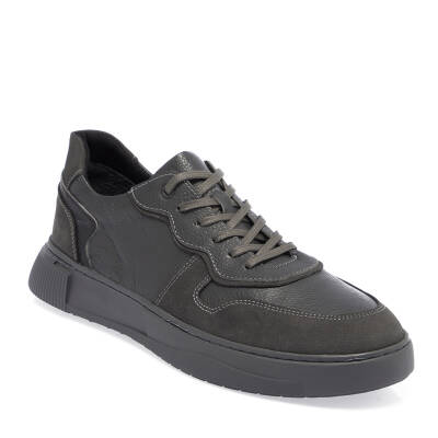 Gri Deri Erkek Sneaker - E24I1AY56908-H0Q - 1