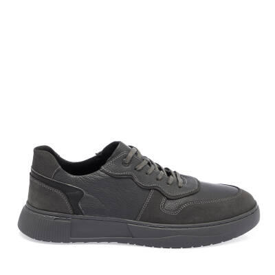 Gri Deri Erkek Sneaker - E24I1AY56908-H0Q - 3