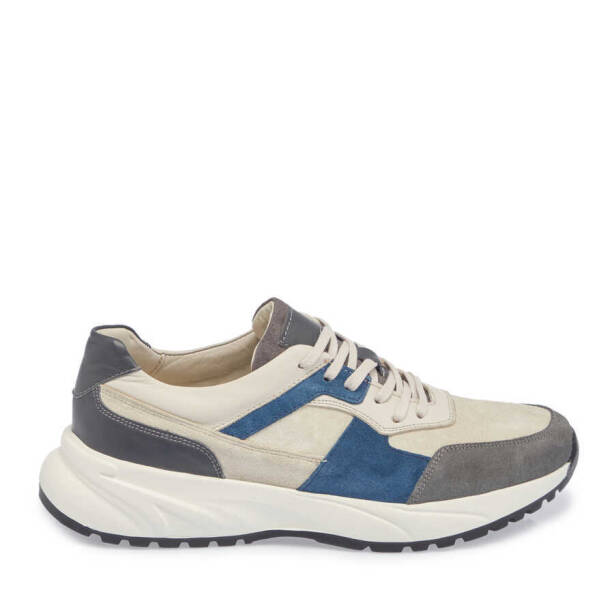 Gri Hakiki Deri Erkek Sneaker - E24I1AY56911-C11 - 1