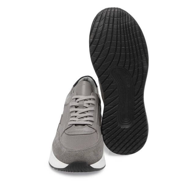 Gri Deri Erkek Sneaker - E24S1AY56935-B43 - Tergan