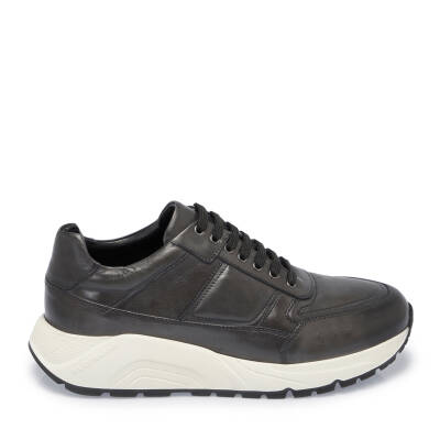 Gri Deri Erkek Sneaker - E24S1AY56974-D2S - 3