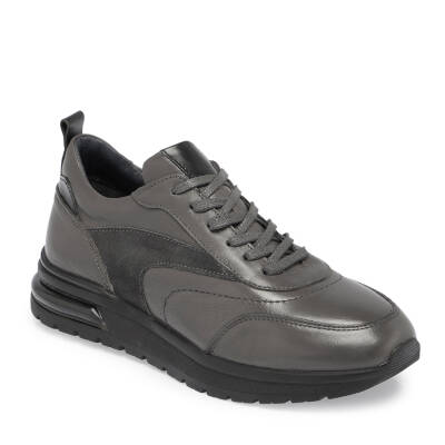 Gri Deri Erkek Sneaker - E24S1AY57026-B43 