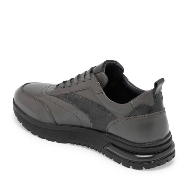 Gri Deri Erkek Sneaker - E24S1AY57026-B43 - 2