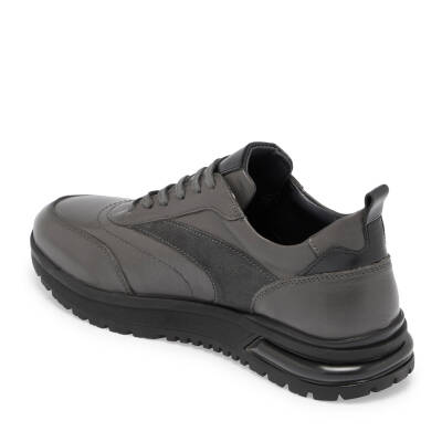 Gri Deri Erkek Sneaker - E24S1AY57026-B43 - 2