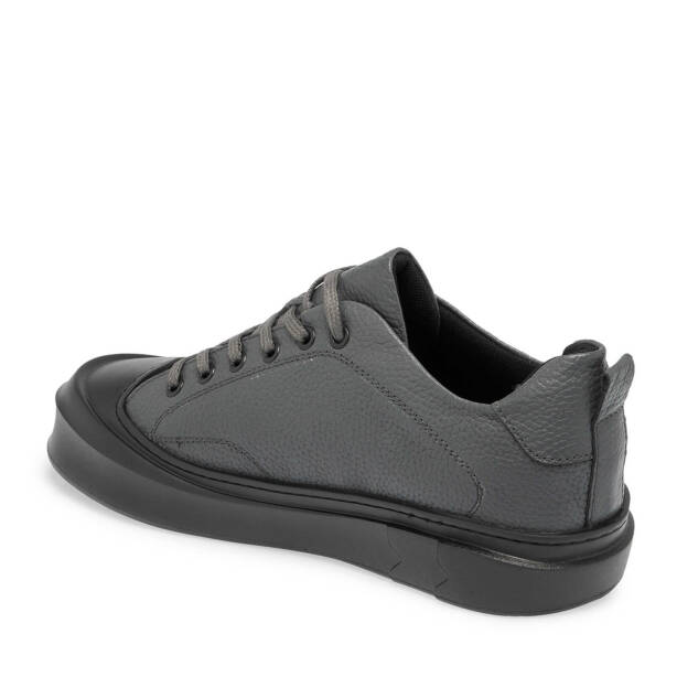 Gri Deri Erkek Sneaker - E24S1AY57136-B43 - 2