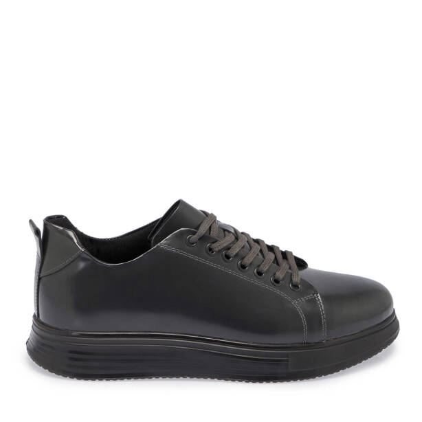 Gri Deri Erkek Sneaker - E24S1AY57141-E0N - 3