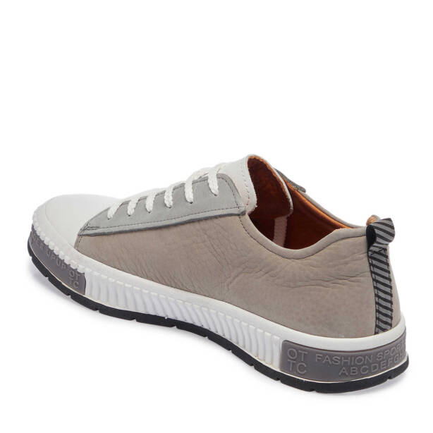 Gri Deri Erkek Sneaker - E25I1AY57183-G22 - 2