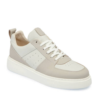  Gri Deri Erkek Sneaker - E25I1AY57284-B43 