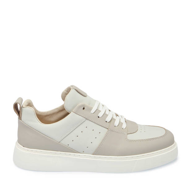 Gri Deri Erkek Sneaker - E25I1AY57284-B43 - 3