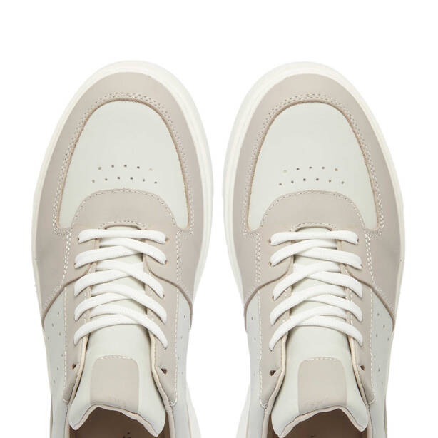 Gri Deri Erkek Sneaker - E25I1AY57284-B43 - 5