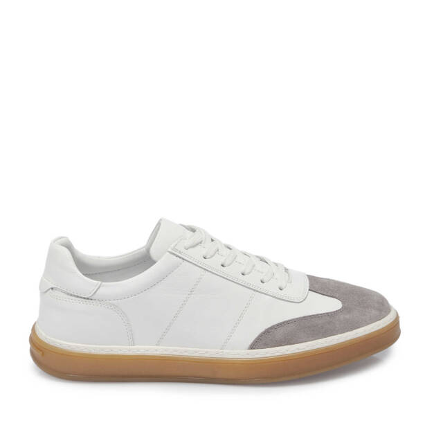 Gri Deri Erkek Sneaker - E25I1AY57351-N1Z - 3