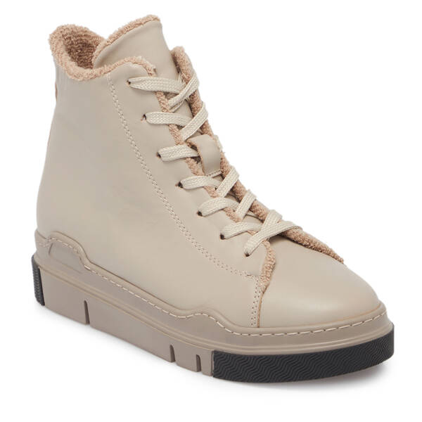 Gri Deri Kadın Casual Bot - K24K1BT67533-B43 - 1