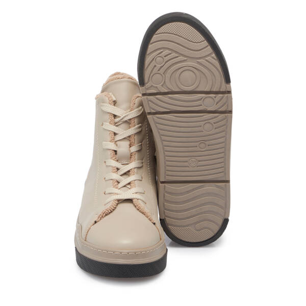 Gri Deri Kadın Casual Bot - K24K1BT67533-B43 - 4