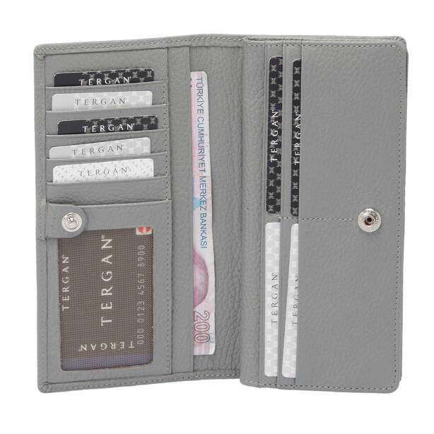 Gri Deri Kadın Cüzdan - S1CB00005685-H1Y - 3
