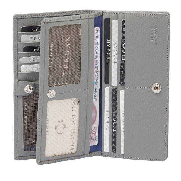 Gri Hakiki Deri Kadın Cüzdan - S1CB00005685-H1Y - 4