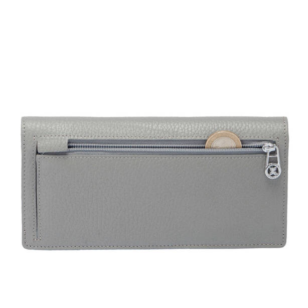 Gri Hakiki Deri Kadın Cüzdan - S1CB00005685-H1Y - 5