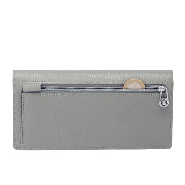 Gri Hakiki Deri Kadın Cüzdan - S1CB00005685-H1Y - 5
