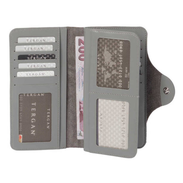Gri Deri Kadın Cüzdan - S1CB00005767-T8T - 2