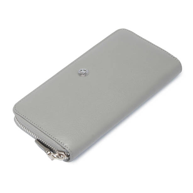 Gri Hakiki Deri Kadın Cüzdan - S1CB00005777-T8O 