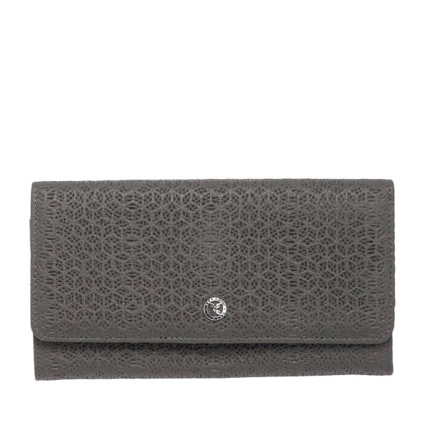 Gri Deri Kadın Cüzdan - S1CB00005787-G35 - 2