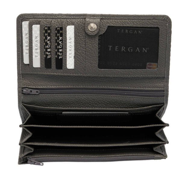 Gri Deri Kadın Cüzdan - S1CB00005787-G35 - 3